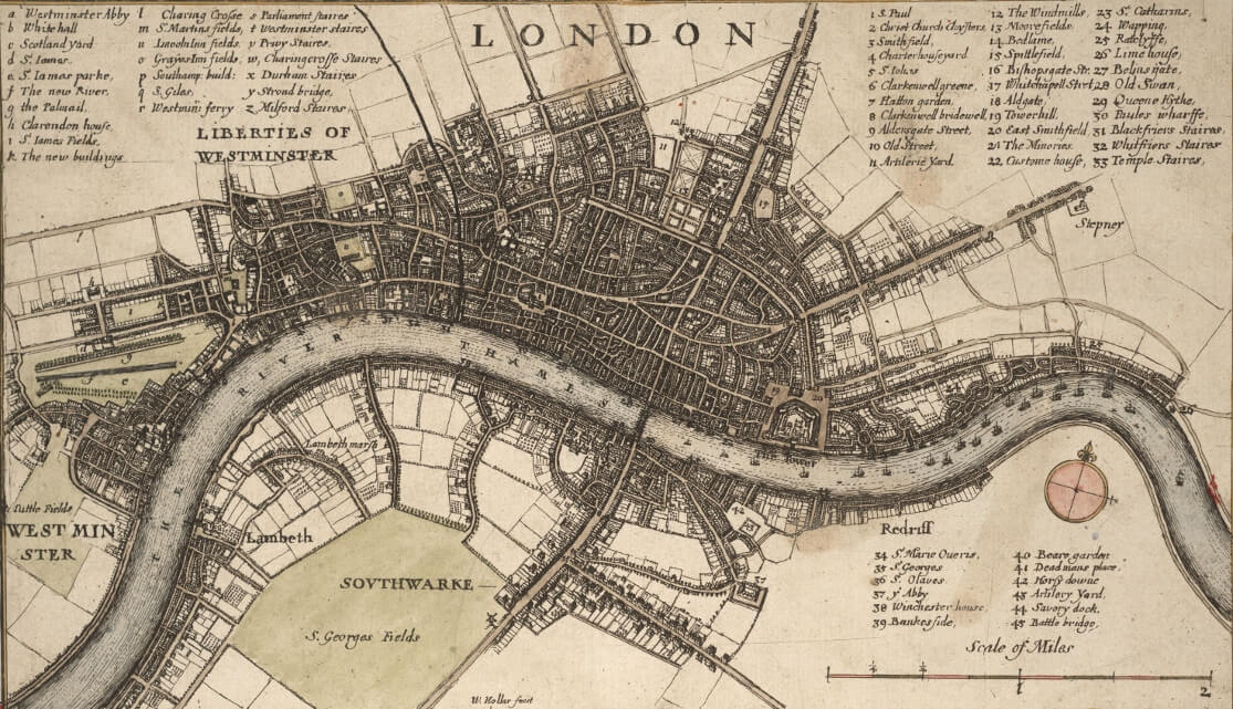 Antique London map